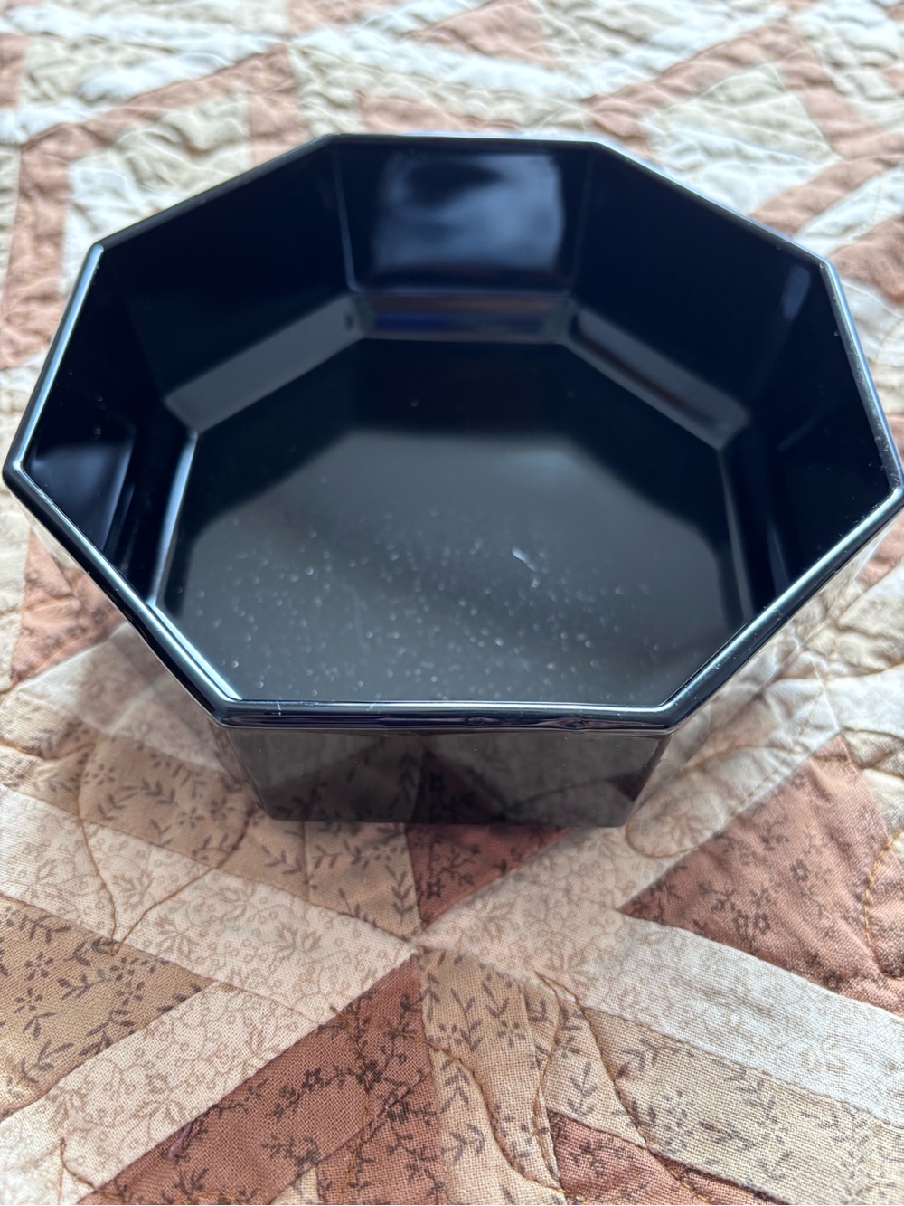 Vintage Arcoroc Octime Bowls Black Glass Set (8) Soup/Cereal France
